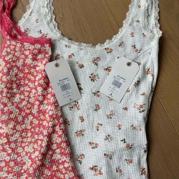 Billabong Lace Trim Tank Tops - Picture 2 of 3